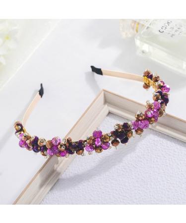 IYOU Vintage Rhinestone Headbands Gold Beads Hair Bands Prom Birthday Hair Accessories for Women - Buy Online on GoSupps.com