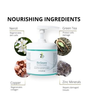 7E Wellness Myolift Restore Conductive Gel with Bio-Active Complex - 16oz - Facial Skin Care Products with Green Tea Extract Hyaluronic Acid&Collagen Peptides Anti Aging &Skin Tightening 16oz-Pack 1 16 Fl Oz (Pack of 1) - Buy Online on GoSupps.com