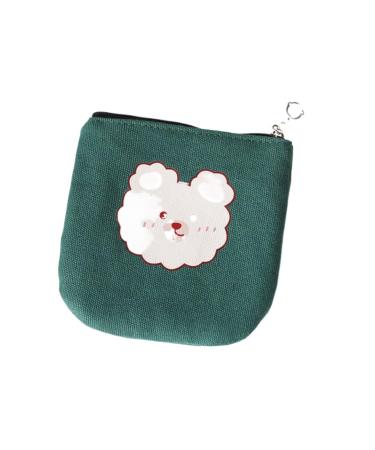 Misson children wallet pocket cute small storage bag for tampon storage bag Cartoon menstruation bag (green 4.9x4.3in) 4.9x4.3in green