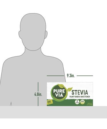 Pure Via Stevia Sweetener 28.2oz - 800 Packets, 800 Count (1 Pack) | All-Natural Sugar Substitute - Buy Online on GoSupps.com