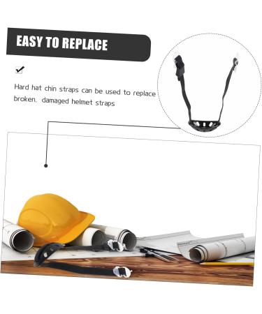CLISPEED 2pcs Chin Strap Safety Helmet Chain Belt Set - Adjustable Black Plastic Cup Belt - Portable & Secure - 39.5X3.8cm - Buy Online on GoSupps.com