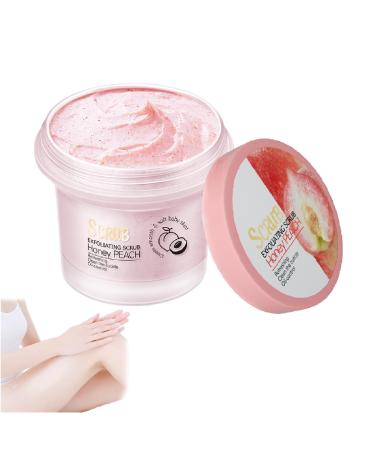 Peach Brightening Exfoliating Body Scrub, Deep Exfoliating Scrub, Smooth and Firming Peach Body Scrub, Honey Peach Exfoliating Scrub (1pcs)