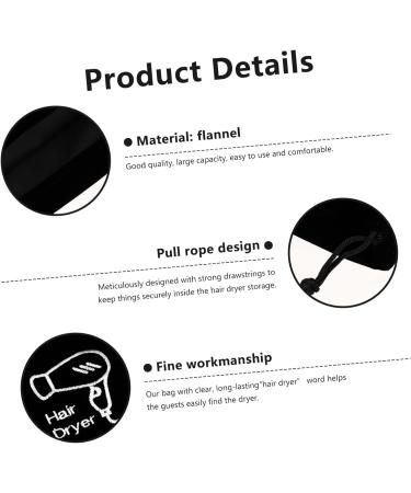 Portable Hair Dryer Storage Bag | Hair Tool Organizer for Travel | Flannel Blow Dry Bag with Drawstring - Buy Online on GoSupps.com
