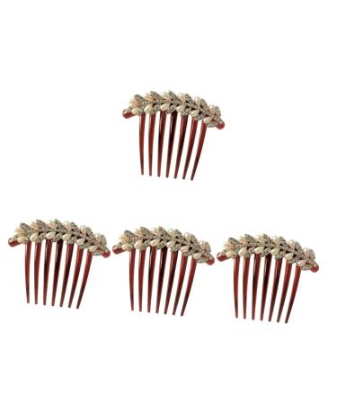 Beaupretty Comb bridal hair jewelry women hair decoration antique hair comb crystal hair pin fairy hear clips hair side comb bun holder clip wedding plastic South Korea bangs Wedding