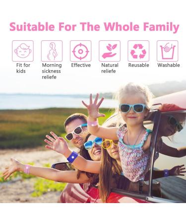 ACWOO Motion Sickness Wristbands - 2 Pairs Natural Anti-Nausea Bands for Kids & Adults - Buy Online on GoSupps.com