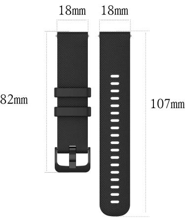 RuenTech Silicone Bands for Garmin Vivoactive 4S / Vivomove 3S - 18MM Replacement Straps in Pink/Beige/Teal/Orange/Sangria - Buy Online on GoSupps.com