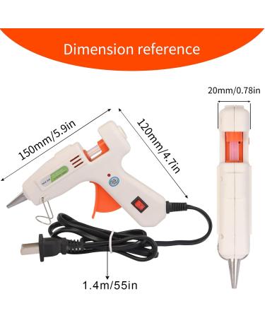 Mini Hot Glue Gun Kit with 30 Glue Sticks - 20W, Heating up Quickly for DIY Crafts and Home Repairs (White) - Buy Online on GoSupps.com
