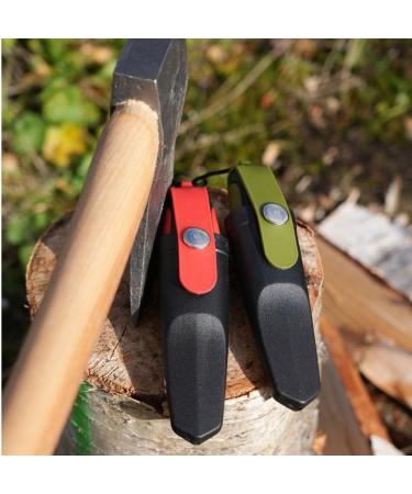 STEIGER Mini Survival Camping Knife - 5.5cm Blade Neck Hanging Red/Green by Alces - Ideal for Hunting Fishing Trekking & SOS Emergency - Buy Online on GoSupps.com
