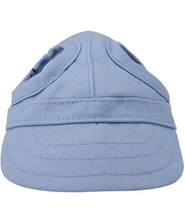 Adjustable Pet Dog Baseball Cap Sport Cap Hat Outdoor Hat Sun Protection Baseball Cap Visor Design Dog Sport Hat with Ear Holes(L-Blue) L Blue - Buy Online on GoSupps.com