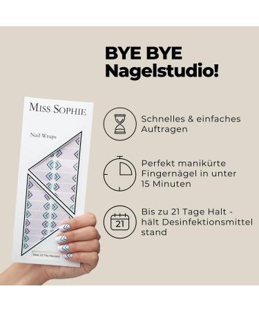 Original Miss Sophie Nail Foils Boho Babe - 24 Ultra-Thin Stripes for Finger & Toenails Compatible with Natural & Artificial Nails - Buy Online on GoSupps.com