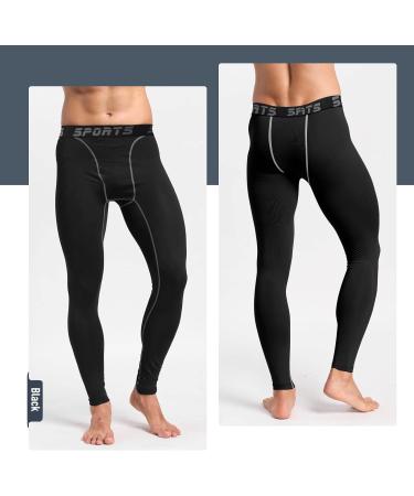 Tesuwel Compression Pants for Men - Cool Dry Basketball Athletic Tights | Gym Running Leggings - 1 or 2 Pack, 33-black, X-Large - Buy Online on GoSupps.com