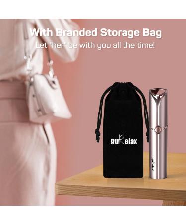 USB Rechargeable Flawless Facial Hair Remover for Women - Painless, Waterproof Hair Removal Device with LED Light - Includes Flannel Bag - Gold Finish - Buy Online on GoSupps.com