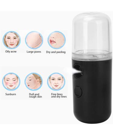 Nano Facial Steamer Nano Facial Mister Mini Face Humidifier Portable Facial Sprayer Handheld Face Mist Sprayer Rechargeable Moisturizing Hydrating Face Humidifier Sprayer (Black) - Buy Online on GoSupps.com