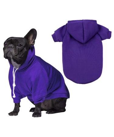 Blank Dog Sweatshirt Pet Hoodie for Medium Dogs Doggie Clothes Medium Purple