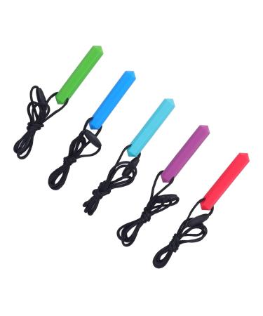 5-Piece Silicone Baby Teething Necklace - Crystal Oral Motor Aids for Soothing Teething Pain | International Shipping - Buy Online on GoSupps.com