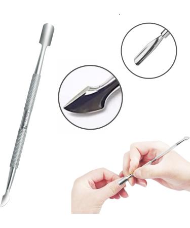 Wishbeauty Stainless Steel Dual Tool Cuticle Pusher - Manicure Pedicure Nail Cleaner - Buy Online on GoSupps.com