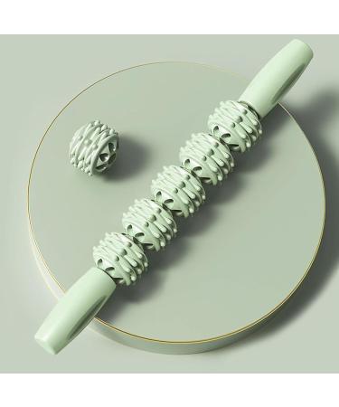 Massage Roller Stick - Ultraportable Deep Tissue Muscle Relief Device for Sore Muscles & Trigger Points - Green Physiotherapy Tool - Buy Online on GoSupps.com