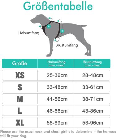 Rabbitgoo Medium Dog Harness - No Pull Adjustable Breathable Control Harness for Large Dogs - Reflex Stripes Safe Guide in Mint Green (1 Pack) - Buy Online on GoSupps.com