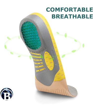 Orthopedic Insoles with Superior Arch Support for Plantar Fasciitis - Large (Pack of 2) - Buy Online on GoSupps.com