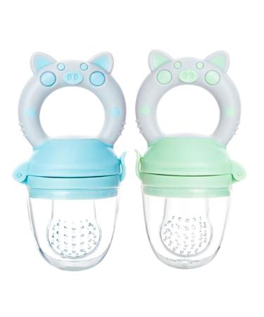 2-Piece Soft Silicone Pacifier & Feeder Set - Promote Hand & Mouth Coordination | Safe for Baby | International Shipping - Buy Online on GoSupps.com