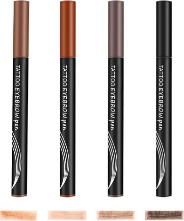 Liquid Eyebrow Pen Eyebrow Pencil with 4-Tip Eyebrow Pencil Makeup Long-Lasting Eyebrow Pencil for Women (04) - Buy Online on GoSupps.com