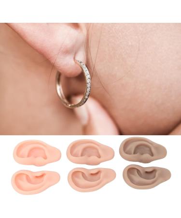 3 Pairs Silicone Ear Model Soft Flexible Ears 3 Colors Artificial Reusable for Practice Ear Model Simulation Display Props Teaching Tools Flexible Model for Rubber Ear for Teaching Instructions - Buy Online on GoSupps.com