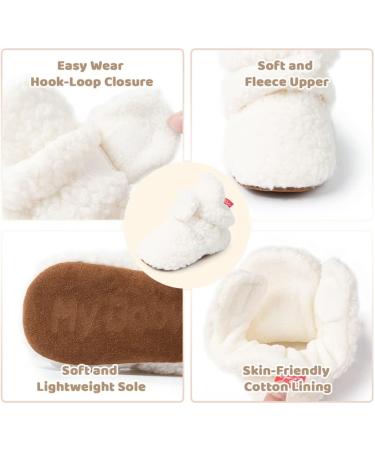 Sonsage Infant Baby Snow Boots | Soft Anti-Skid Sole | Ankle Booties for Newborn Toddler | Winter Warm Crib Shoes 12-18 Months - White - Buy Online on GoSupps.com