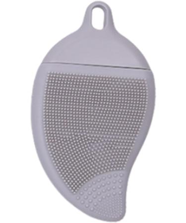 Uozonit Facial Cleanser Facial Cleanser Double-Sided Facial Cleansing Brush Made of Soft Silicone Manual Skin Care Scalp Brush Versatile Hand Scrubber Light Grey - Buy Online on GoSupps.com