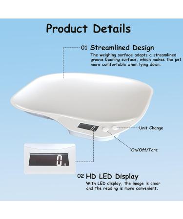 Pet Scale Digital Small Animal Weight Scale Portable LCD Electronic Weighing Scale(Max. 33 lbs) Multifunction Kitchen Scale for Food/Puppy/Hamster/Kitten/Hamster/Whelping - Buy Online on GoSupps.com