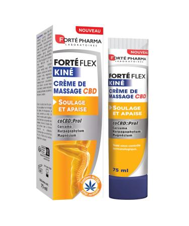 Forté Pharma - Forté Flex Kiné CBD Cream - Joint and muscle massage cream - Soothing heat sensation - Turmeric, Magnesium, He