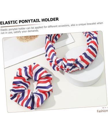 Ipetboom 1 Set American Flag Headband Hair Scrunchies Wide Headbands for Women Elastic Hair Ties Hair Accessories Women Headdress 4th of July Headpieces Red White Blue Satin Holder Miss - Buy Online on GoSupps.com