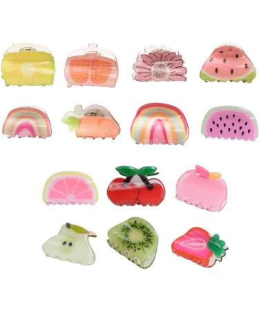 xbiez Fruit and Vegetable Hair Claw Clip for Women Styling Hairpin Thick Hair Thin Hair Hair Accessories Small Headpiece Gift Big rainbow - Buy Online on GoSupps.com