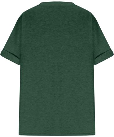 Buy Women's Summer V-Neck T-Shirt - 100% Cotton Casual Blouse Tops in White & Green | Loose Fit | Sporty Style | XL Size Available for International Shipping - Buy Online on GoSupps.com