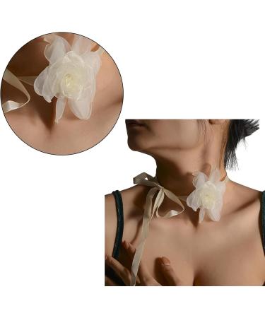 OralGos Floral Choker Necklace - Long Lace-Up Wedding Jewelry Gift for Women & Teens | International Shipping Available - Buy Online on GoSupps.com