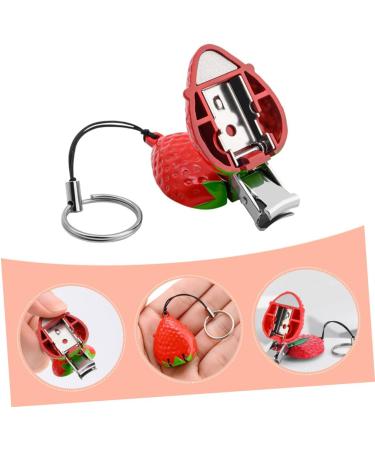 FRCOLOR Strawberry Nail Scissors Nail Clippers Fruit Toddler Nail Clipper Manicure Tools Professional Nail Nippers Professional Nail for Men Portable Child Stainless Steel Key Chain - Buy Online on GoSupps.com