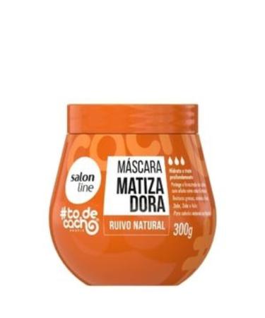 Salon Line - Linha ToDeCacho - Mascara Matizadora Ruivo Natural 300 Gr - (WithCurls (Mask) Collection - Natural Ginger Brassiness Mask Control Net 10.58 Oz)