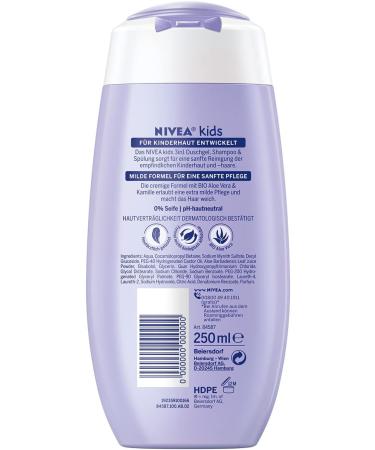 Nivea 3 in 1 - Shower gel shampoo and conditioner for kids - 250 ml - Buy Online on GoSupps.com