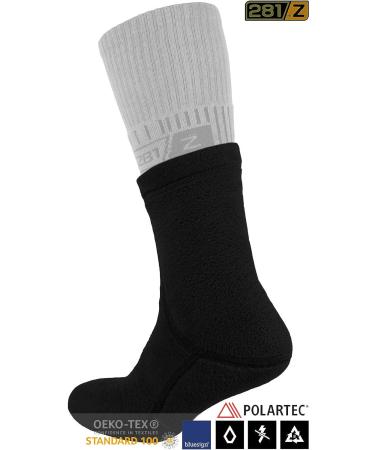 281Z Hiking Warm 6 inch Liners Boot Socks - Polartec Fleece Winter Socks (Black) - Large Size - Buy Online on GoSupps.com
