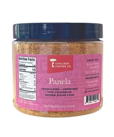 Civilized Coffee Panela Molida, Unrefined Natural Brown Sugar Granules, Colombian Pilloncillo (12 oz)