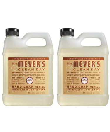 Mrs. Meyer’s Clean Day Liquid Hand Soap Refill, Oat Blossom Scent (33 Ounce - 2 PACK) 33 Fl Oz (Pack of 2)