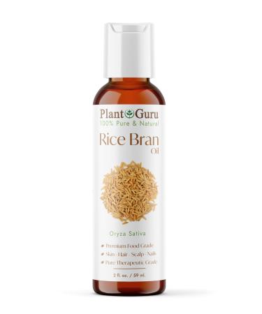 Rice Bran Oil 2 oz. 100% Pure Natural - Skin Body And Face. Great for Hair & More!