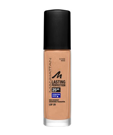 Manhattan Lasting Perfection 25 hours of make -up rose beige 64 moisturizing foundation long -lasting high opacity for a flawless complexion 30 ml - Buy Online on GoSupps.com