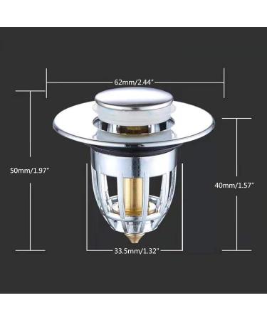2pcs/set Sink Plug Bathroom PopUp Wash Basin Plug Replacement Plastic & Brass Strainer Popup Sink Plugs Kitchen Sink Plug - Buy Online on GoSupps.com