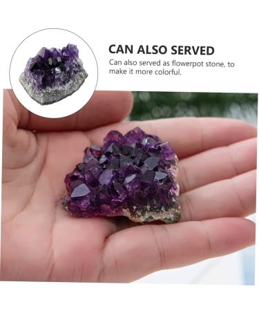 LIFKOME 2pcs Amethyst Cluster Rock Chip Rough Crystal Specimen Geode Natural Crystal Decoration Energy Druze - Buy Online on GoSupps.com