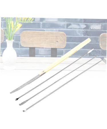 Stainless Steel Ear Tool Set - Long Handle Ear Pick, Scoop, Spoon - Silver Ear Suit Set - Buy Online on GoSupps.com