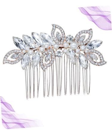 Angoily Combs for Women Wedding Hair Accessory Bridal Comb Barrettes for Women Bride Insert Comb Wedding Headdress Rhinestone Hair Comb Crystal Hair Comb Tiara Hair Accessories - Buy Online on GoSupps.com