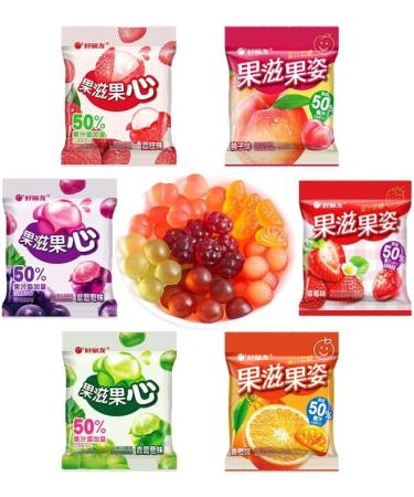 Peeling fruit fudge 7 kinds of fruit flavored fudge 50% fruit juice content Healthy nutritious dessert grape lychee fudge wedding candy Gummy Candy Snack Gifts (orange 10 packs) Orange 10 packs - Buy Online on GoSupps.com