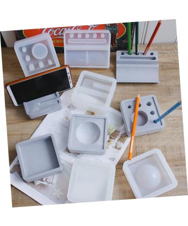 STOBOK 3pcs Pen Holder Mold Phone Stand Resin Mold Pencil Holder Resin Mold White Manual Blush - Buy Online on GoSupps.com
