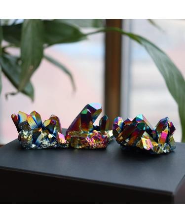 30-50g Natural Crystal Cluster Raw Quartz Electroplating Rainbow Reiki Stones Crystal Point Specimen Home Decoration Home Collections 30-50g As Picture - Buy Online on GoSupps.com