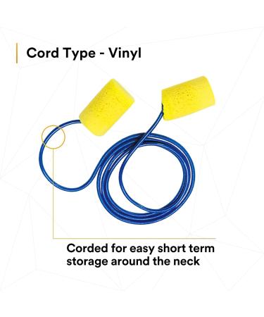 Buy 3M E A R Classic Earplugs - Corded PVC Foam Yellow - 200 Pairs | International Shipping Available - Buy Online on GoSupps.com